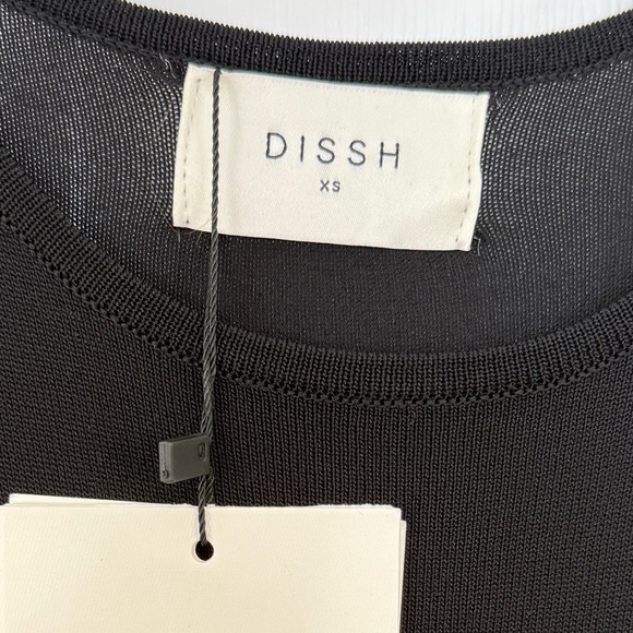 DISSH GRACE BLACK CREW CUT OUT MIDI DRESS NWT XS Long Sleeve - Picture 7 of 16